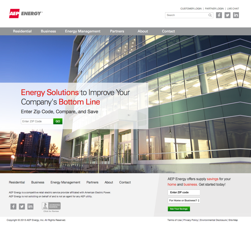 AEP Energy Homepage