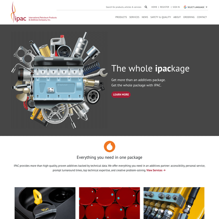 ipac-inc.com homepage hero, The whole ipackage